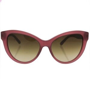 Burberry matte red gold lattice diamond pattern temple butterfly sunglasses
